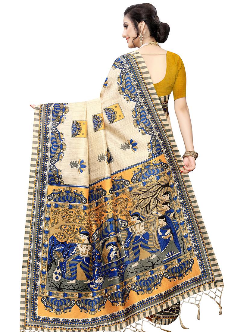 floral printed saree with blouse - 16860491 -  Standard Image - 1