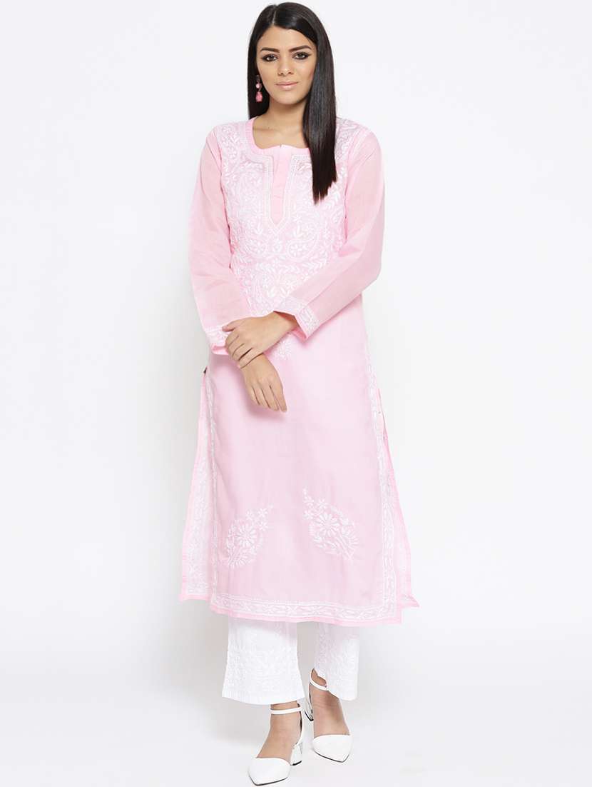 chikankari kurta pant set