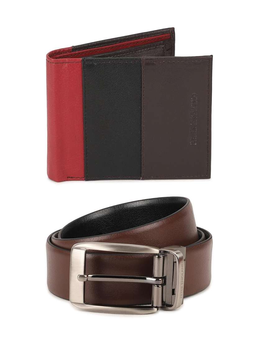 Brown Leather Belt With Wallet