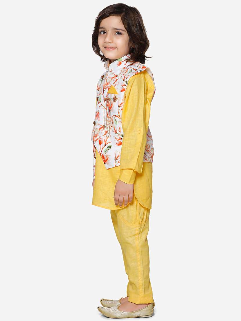 yellow cotton kurta sets - 16863762 - Standard Image - 1
