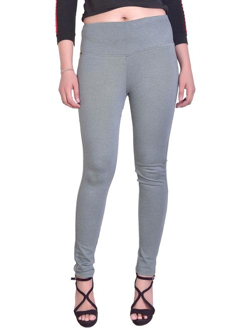 grey solid mid rise full length jegging - 16864359 - Standard Image - 0
