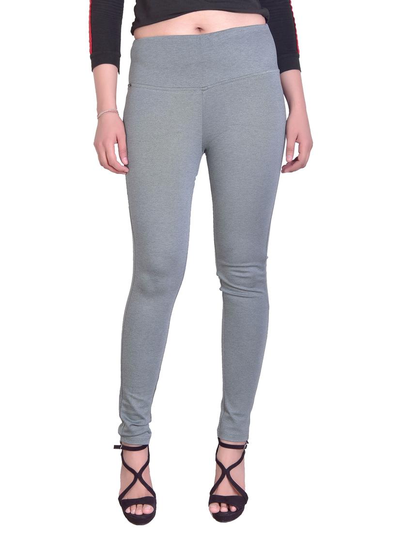 grey solid mid rise full length jegging - 16864359 - Zoom Image - 0