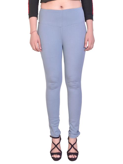 light blue solid mid rise full length jegging - 16864370 - Standard Image - 0