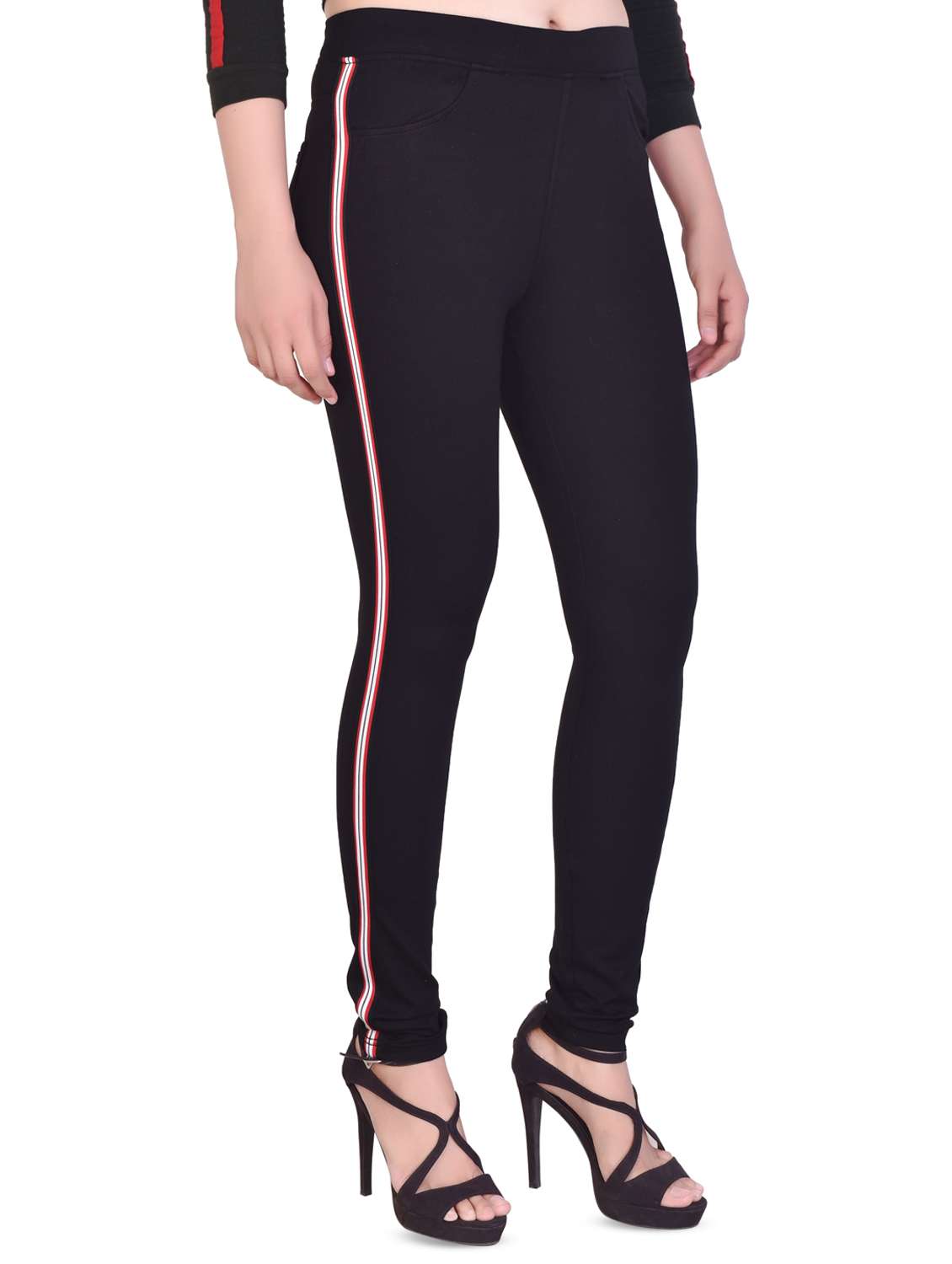 high rise side taped jeggings  - 16864374 -  Standard Image - 1