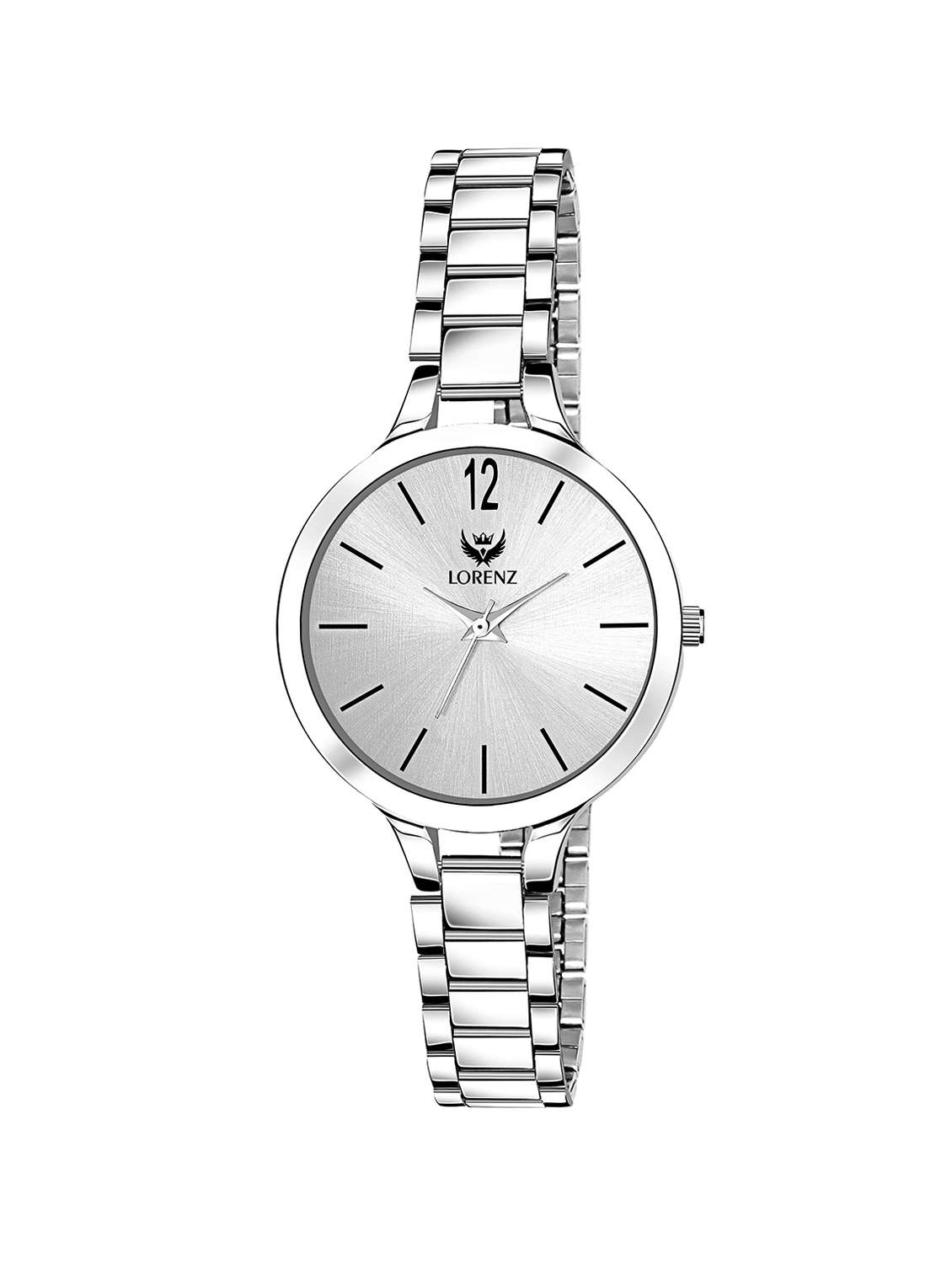 lorenz steel chain & silver dial analog watch for women | watch for girls- as-71a