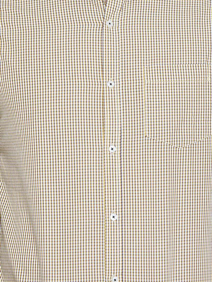 yellow checkered casual shirt - 16865307 - Standard Image - 4