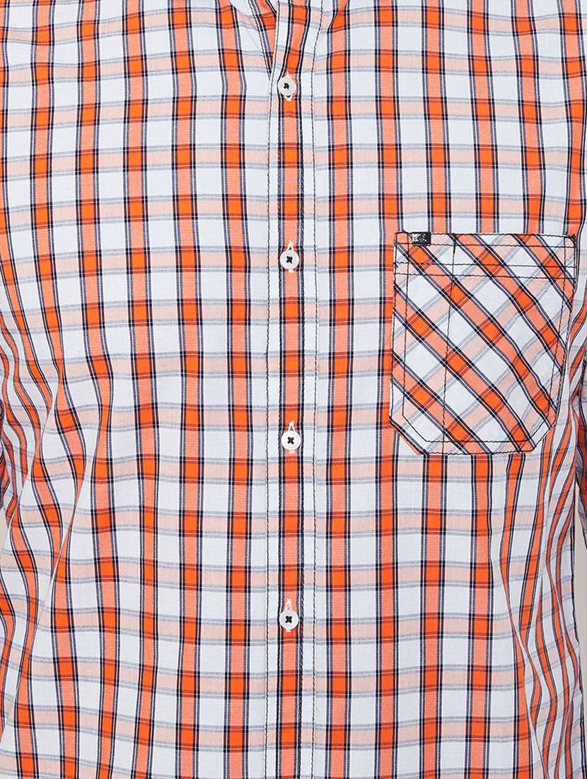 orange checkered casual shirt - 16865309 -  Standard Image - 4