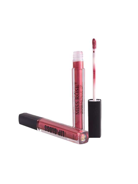 miss rose ultra metallic lip gloss shade#27