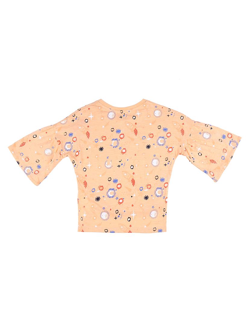 orange cotton blend regular tees & top - 16868247 - Standard Image - 1