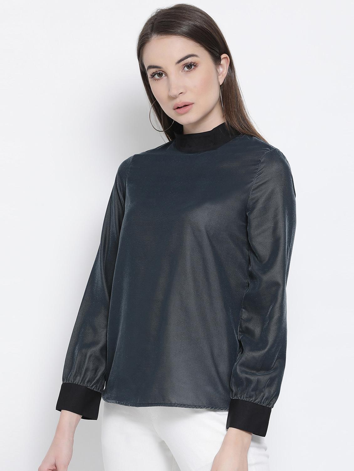 mock neck solid top - 16868313 -  Standard Image - 1