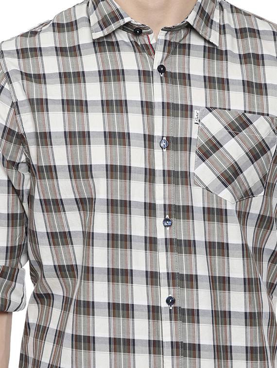 grey checkered casual shirt - 16868791 - Standard Image - 4