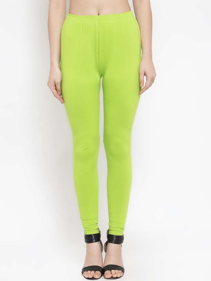 green solid churidar