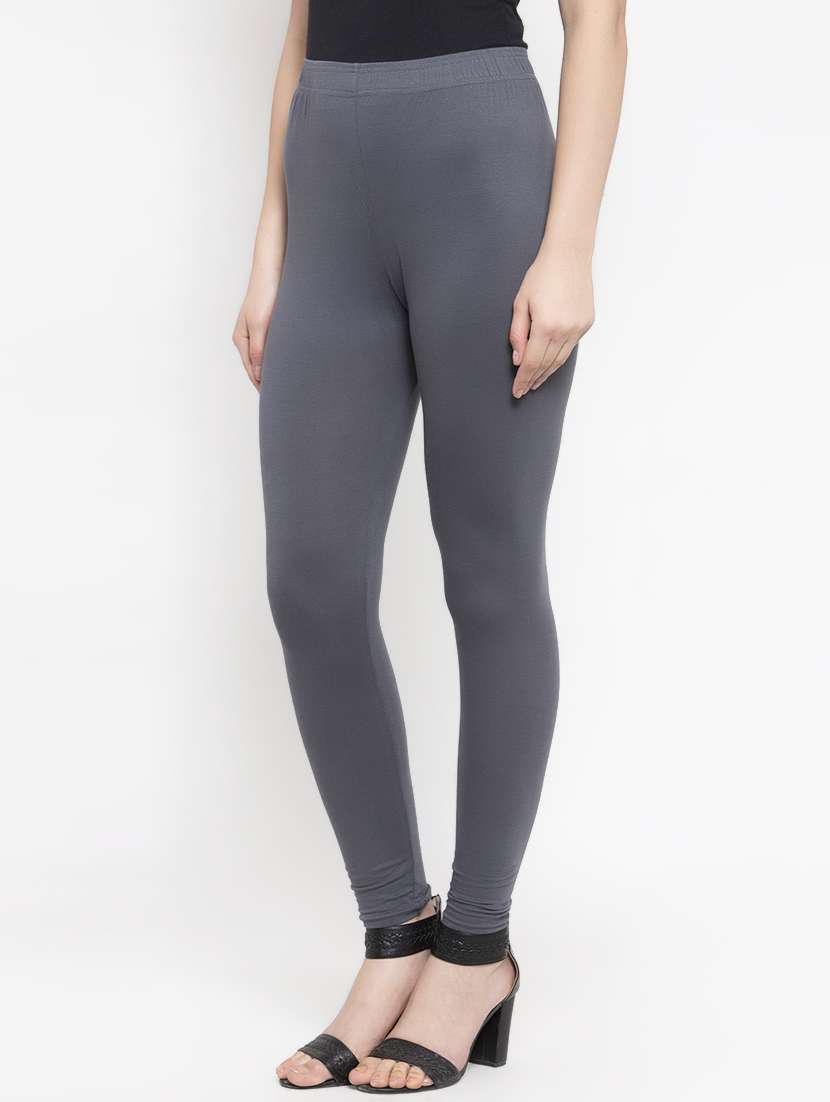 women grey solid legging - 16869415 -  Standard Image - 1
