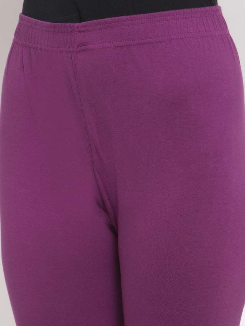 purple solid churidar - 16869418 -  Standard Image - 4