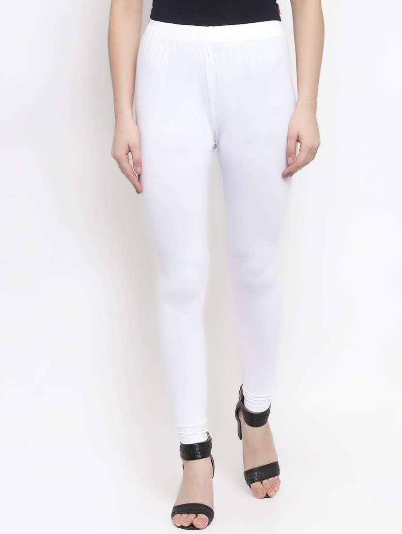 white solid churidar