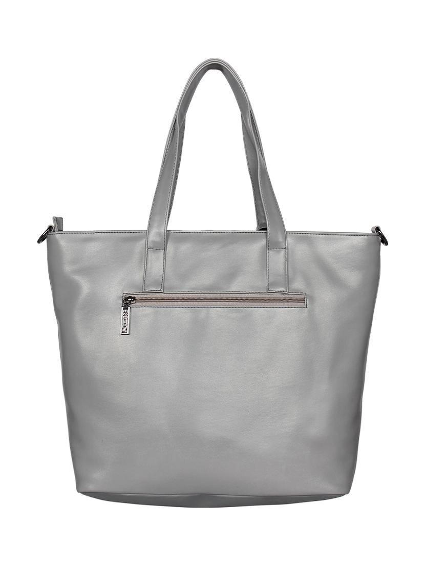 black leatherette (pu) handbag - 16870231 - Standard Image - 1