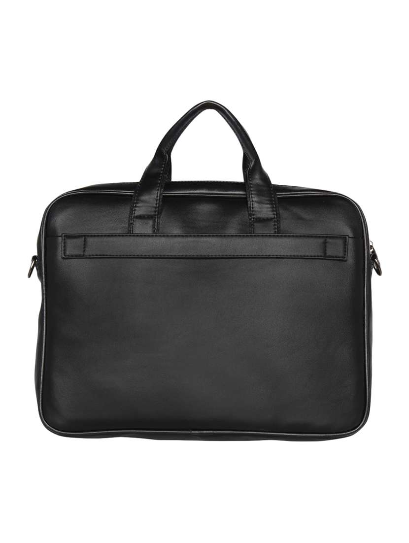 black leatherette (pu) laptop bag - 16870242 -  Standard Image - 1