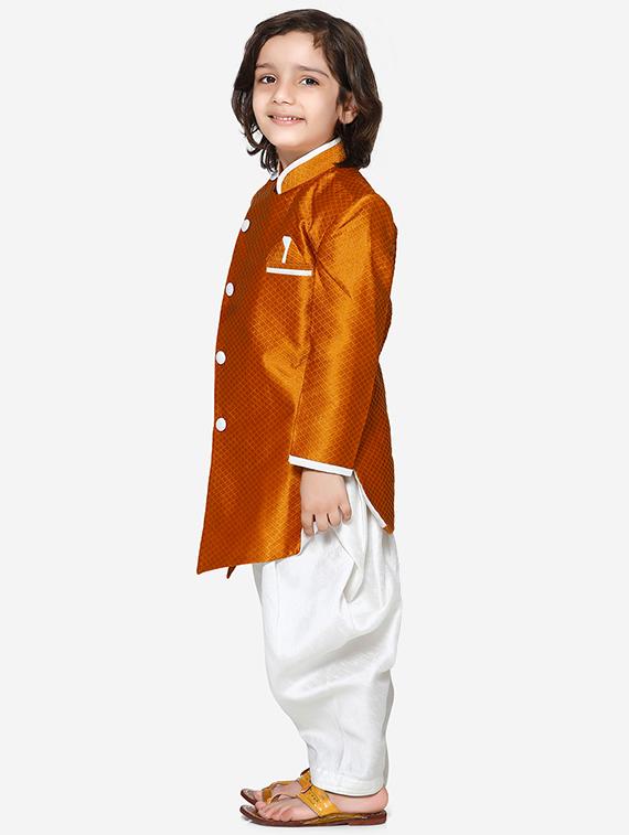 orange silk kurta sets - 16871524 - Standard Image - 1