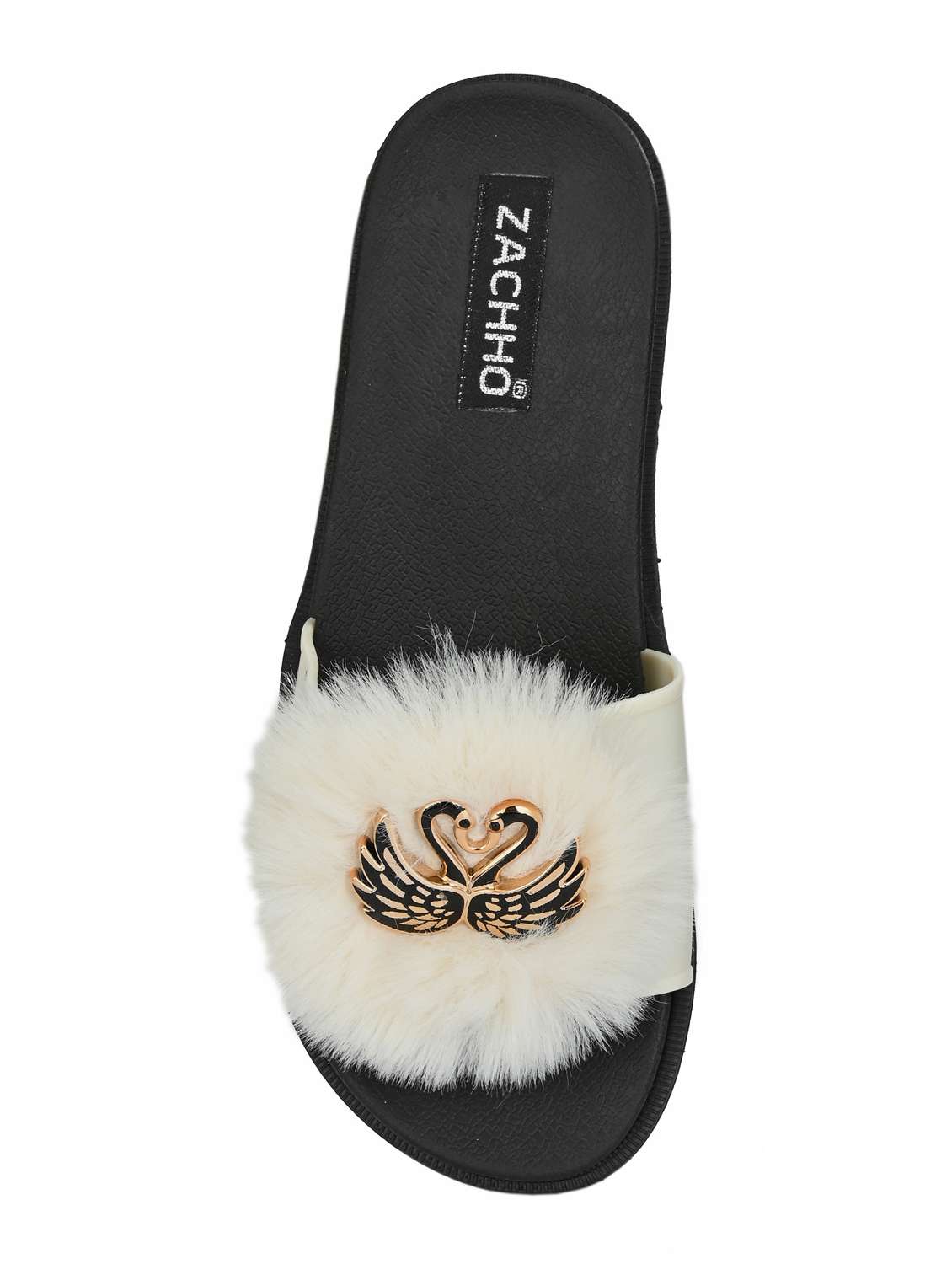 Buy online White Slides Flip Flops from footwear for Women by