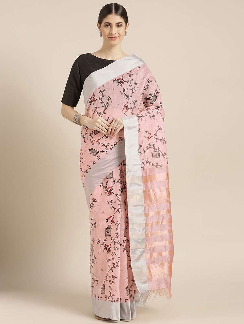 floral kanjivaram saree with blouse