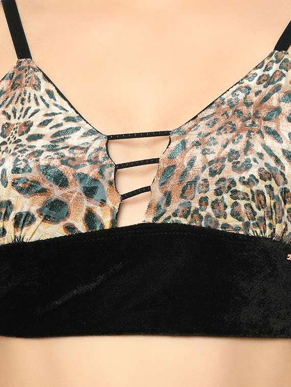 animal print bralette bra - 16873669 - Standard Image - 4