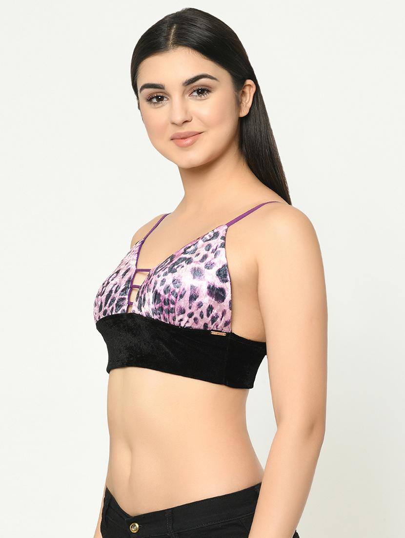 animal print bralette bra - 16873670 - Standard Image - 1