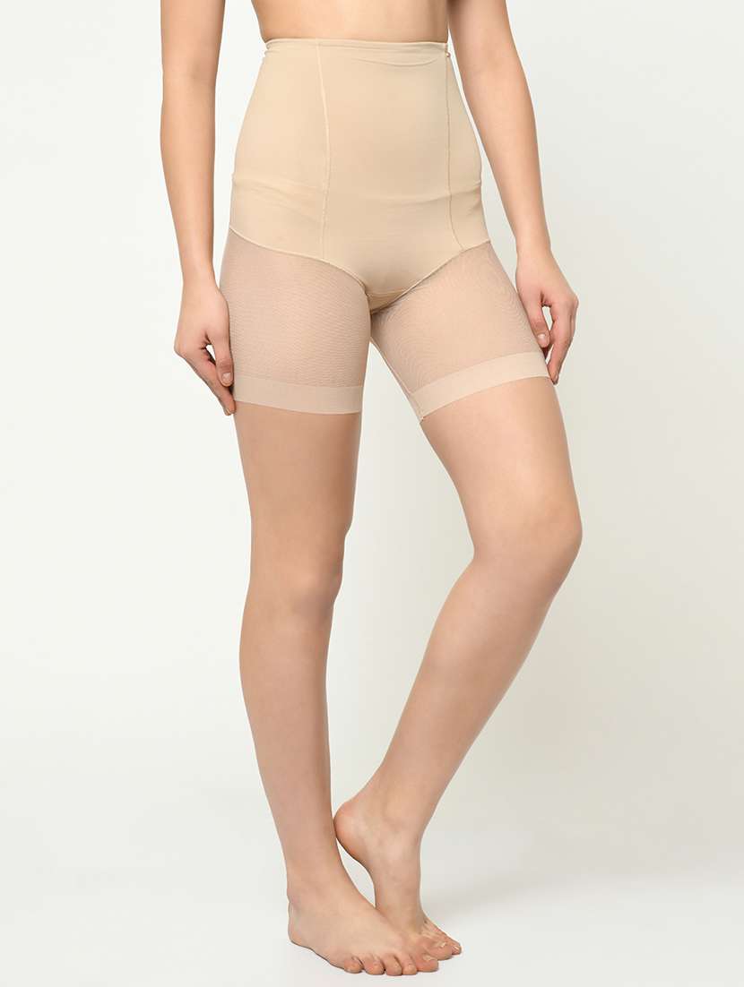 beige poly spandex shaper thighs shapewear - 16873696 -  Standard Image - 1