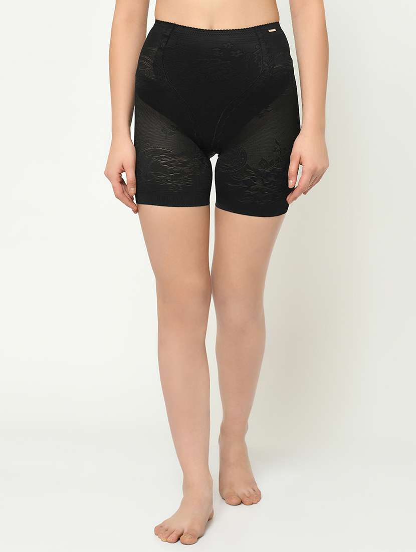 black poly spandex shaper thighs shapewear