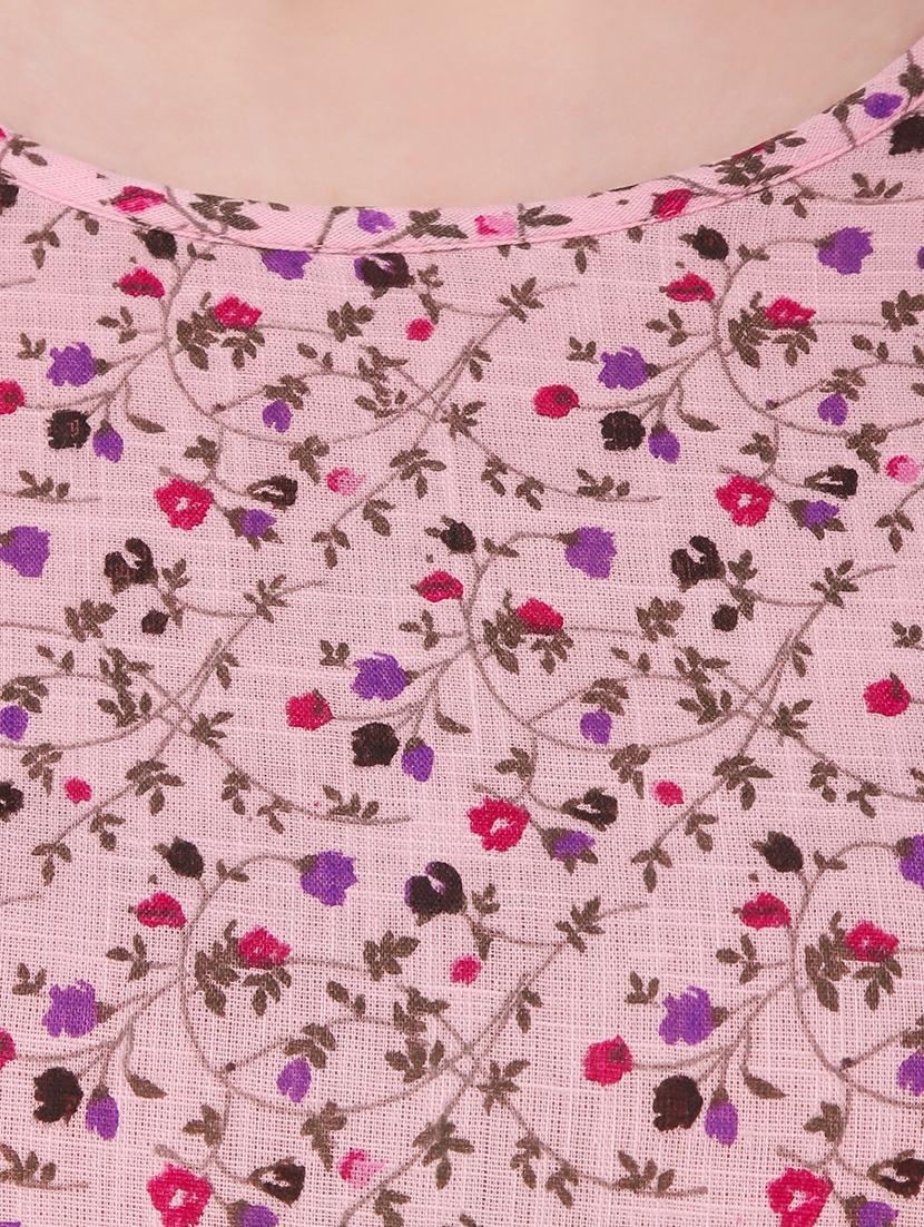 round neck floral top - 16876615 - Standard Image - 4