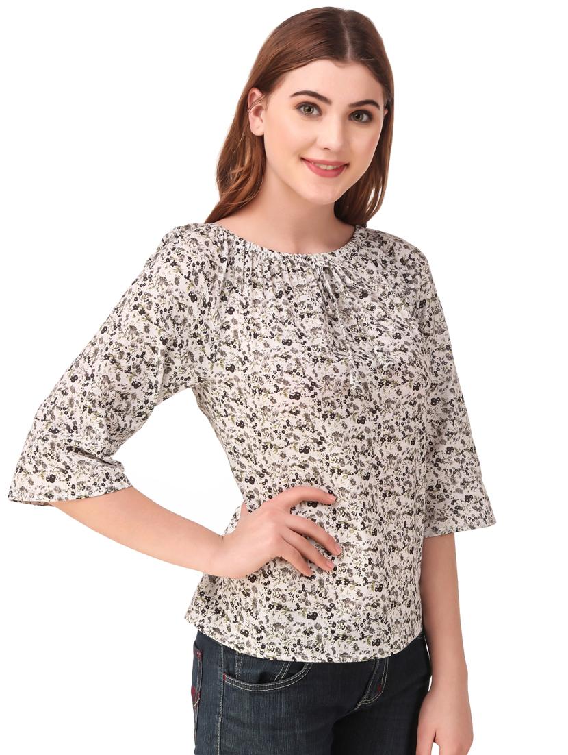 off shoulder floral top - 16876624 - Standard Image - 1
