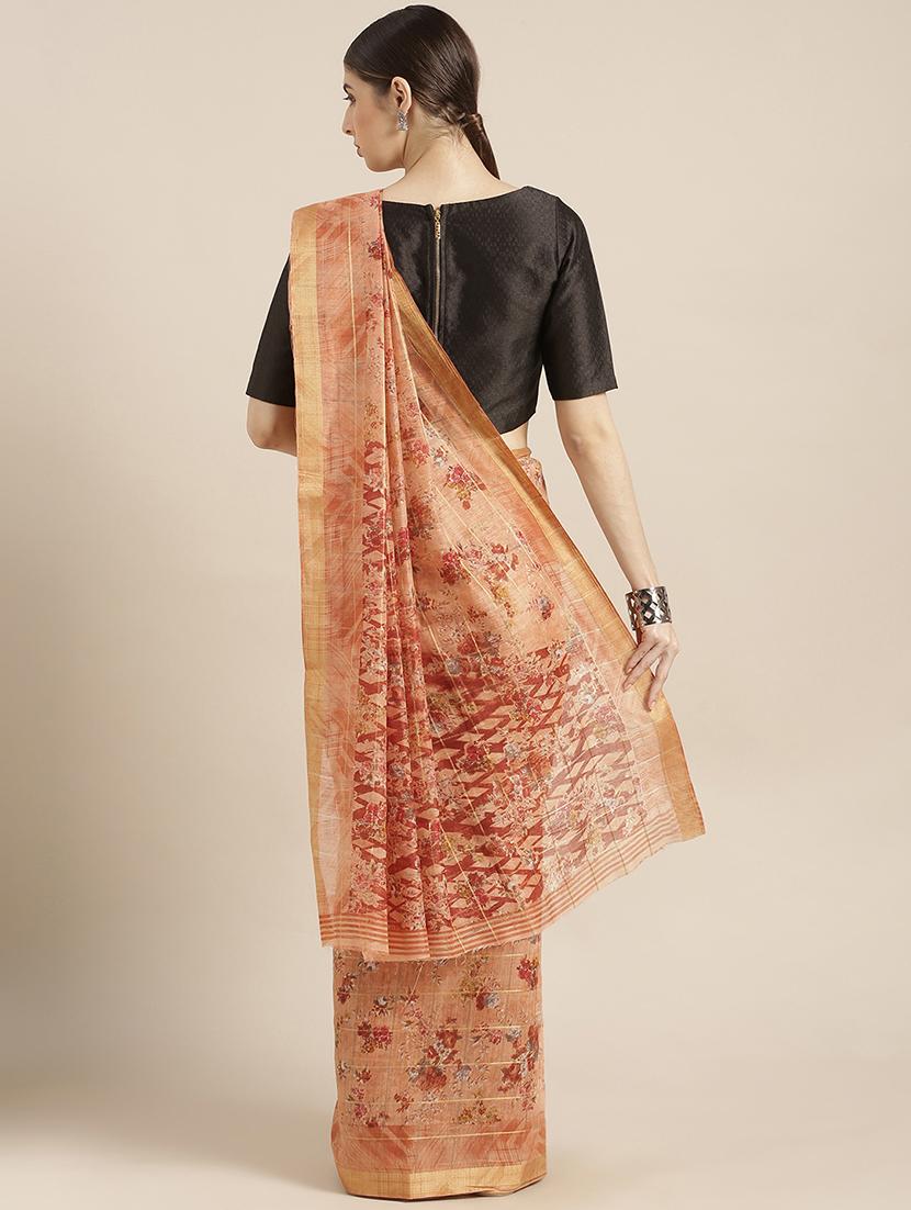 floral printed saree with blouse - 16876939 -  Standard Image - 1