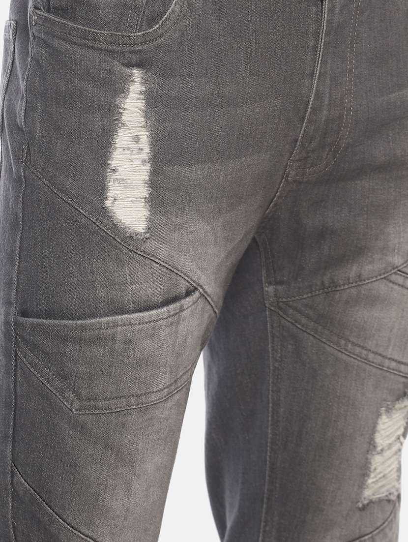 grey ripped jogger - 16879882 - Standard Image - 4