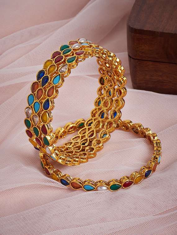 multi colored metal bangle