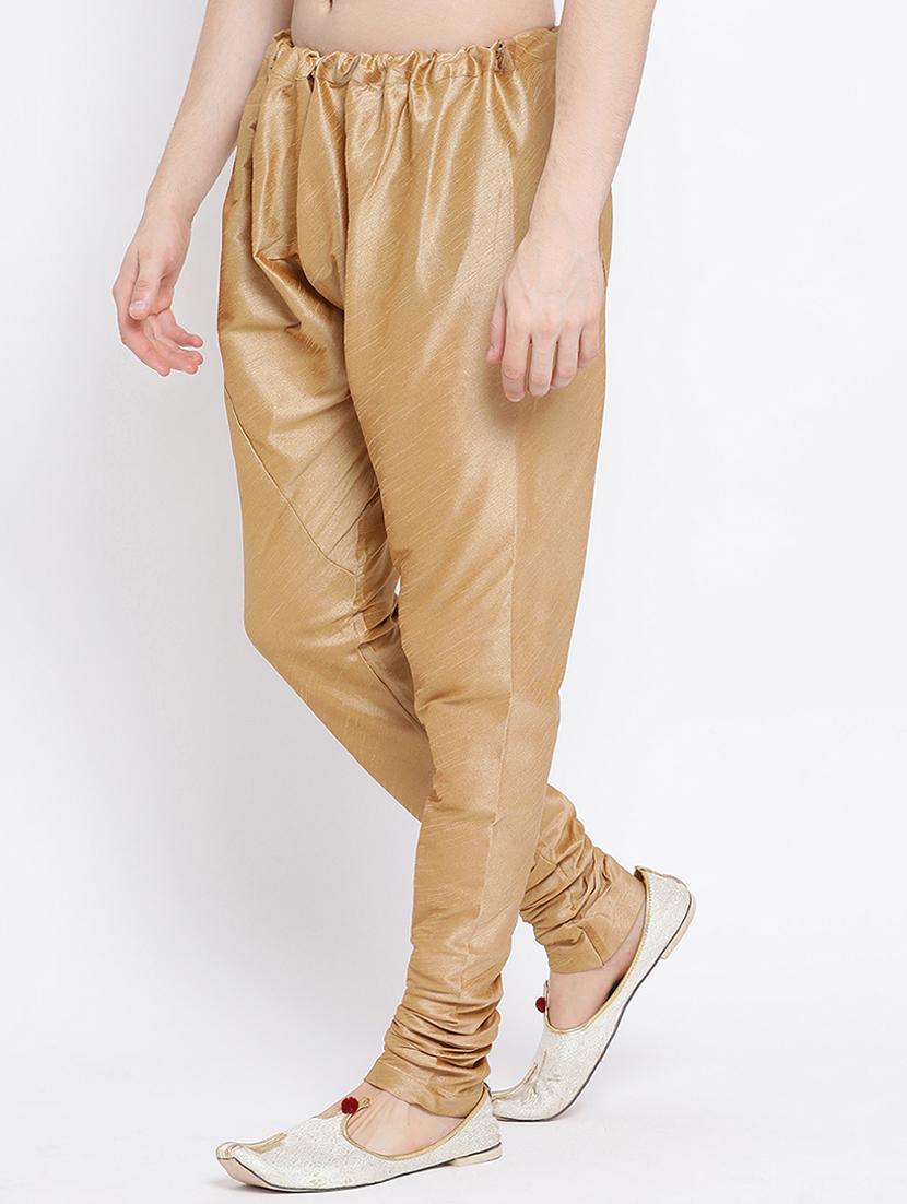 beige solid churidar pyjama - 16882400 - Standard Image - 1