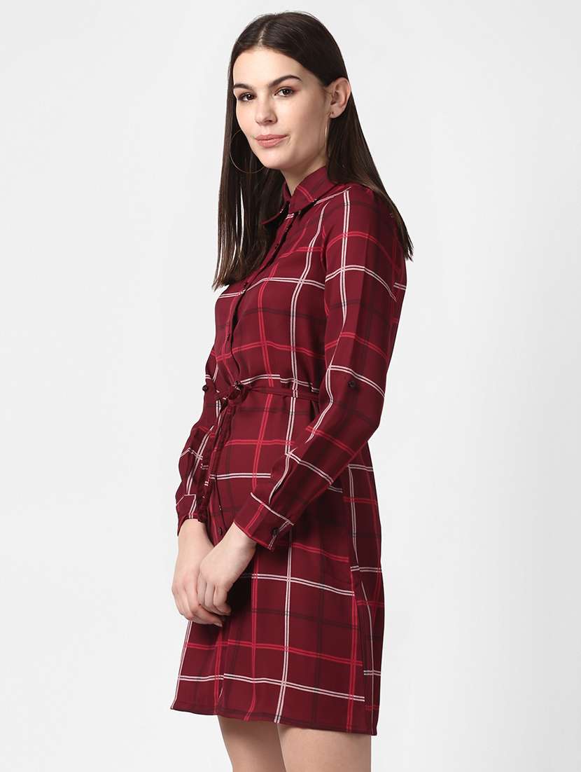 button-up checkered a-line dress  - 16882549 -  Standard Image - 1