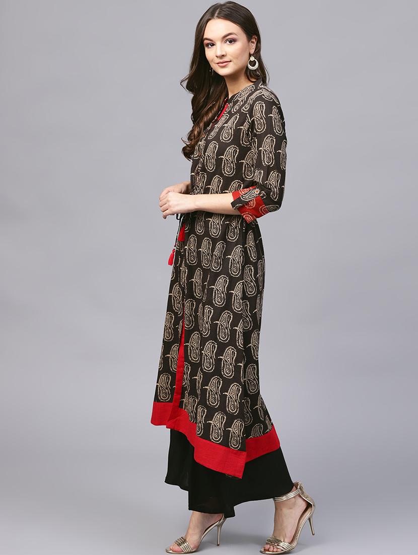 paisley a-line kurta - 16883378 - Standard Image - 1