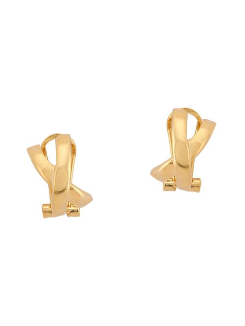 gold metal studs earring - 16884151 - Standard Image - 0