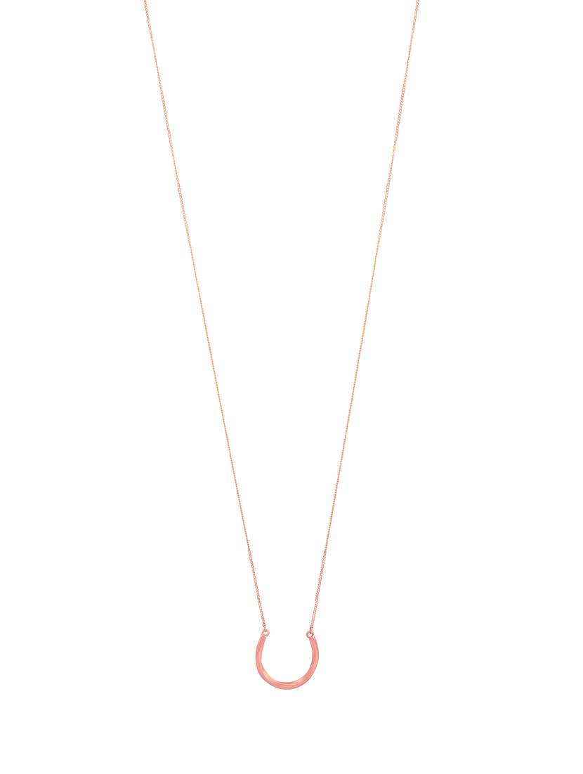 pink rose gold chain pendant