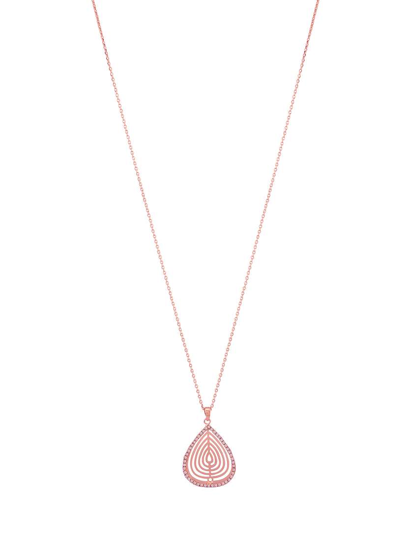 pink rose gold  chain pendant