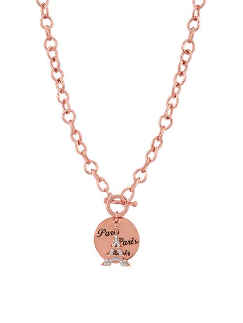 pink rose gold chain pendant - 16884208 - Standard Image - 0