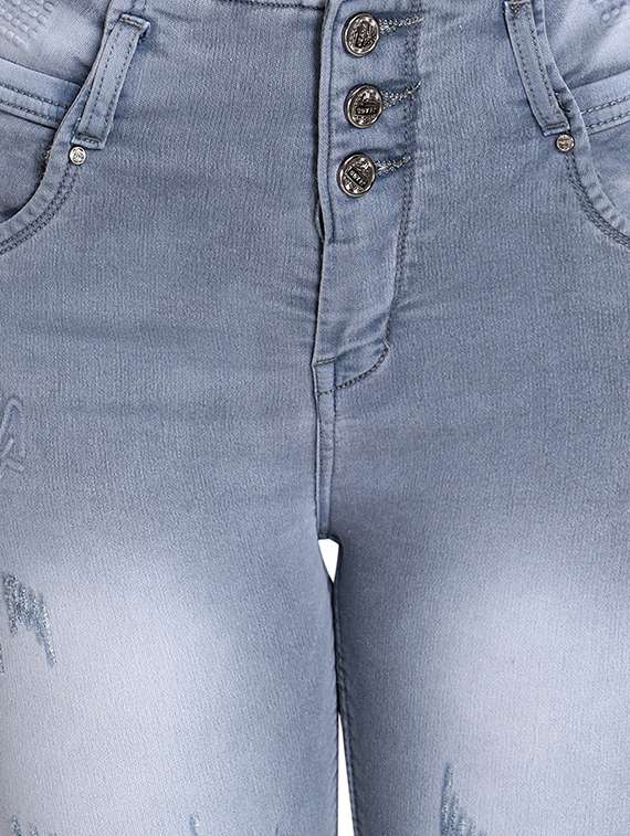 high rise stone washed jeans - 16884951 - Standard Image - 4
