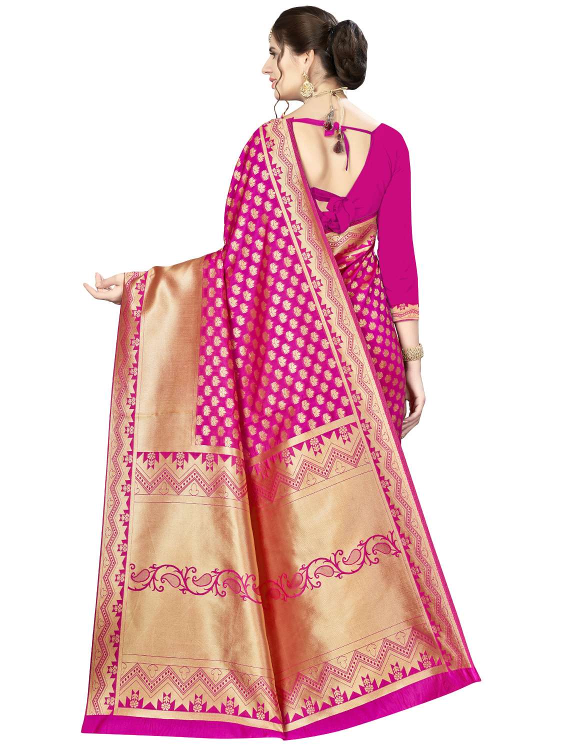 women's banarasi saree with blouse - 16887270 -  Standard Image - 1
