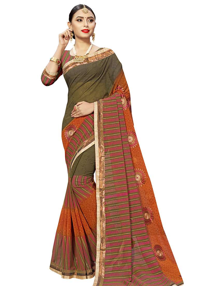 printed woven saree