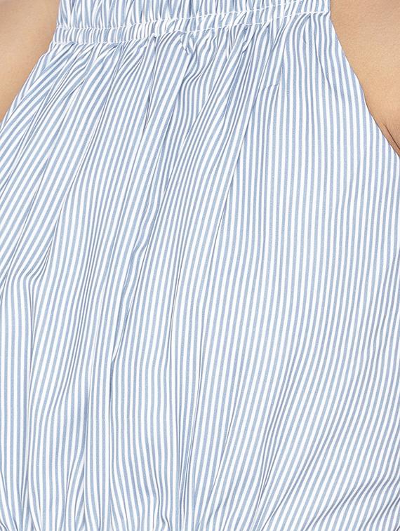 halter neck striped a-line dress - 16889875 - Standard Image - 4