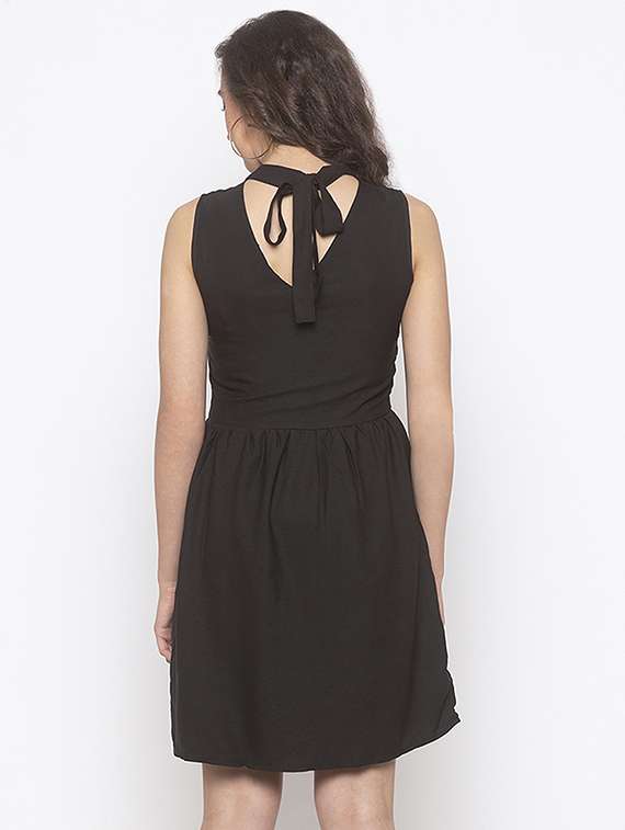 Women's Fit & Flare Solid Dress