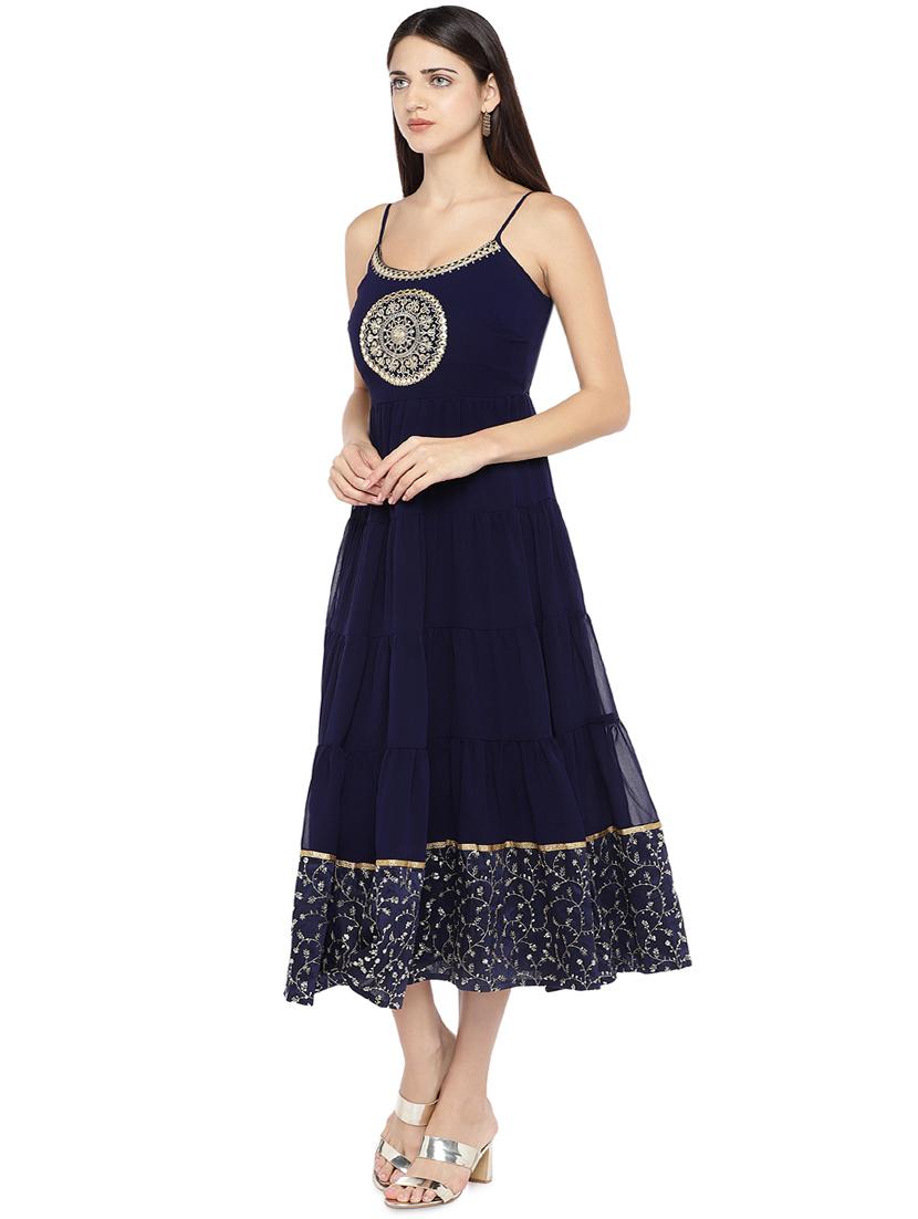 cami neck embroidered empire line dress - 16889907 - Standard Image - 1