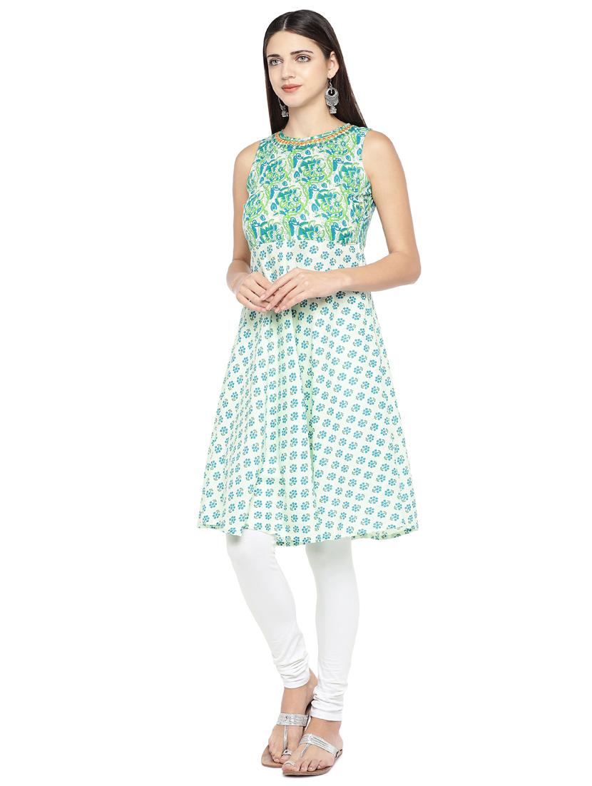 floral flared kurta - 16891249 - Standard Image - 1