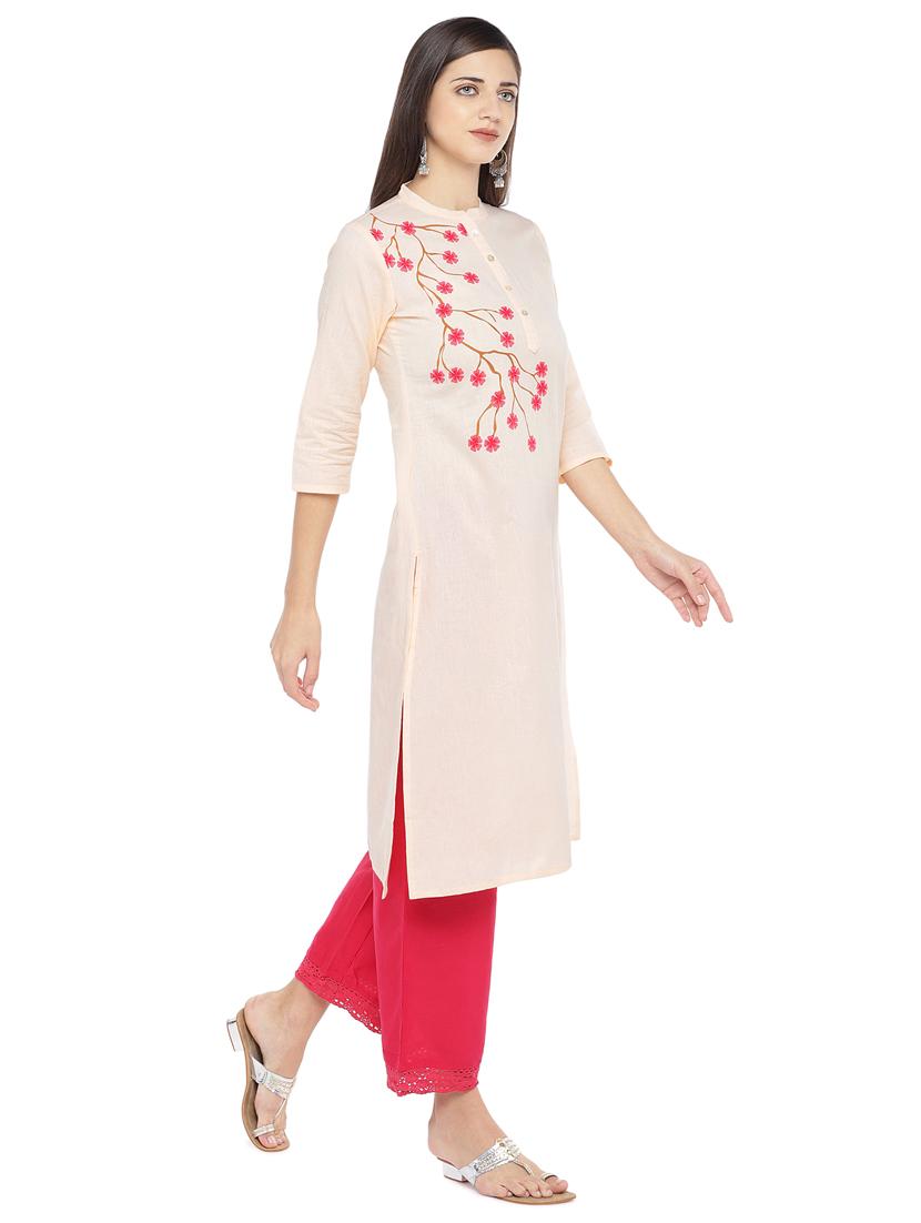 floral print a-line kurta - 16891261 - Standard Image - 1