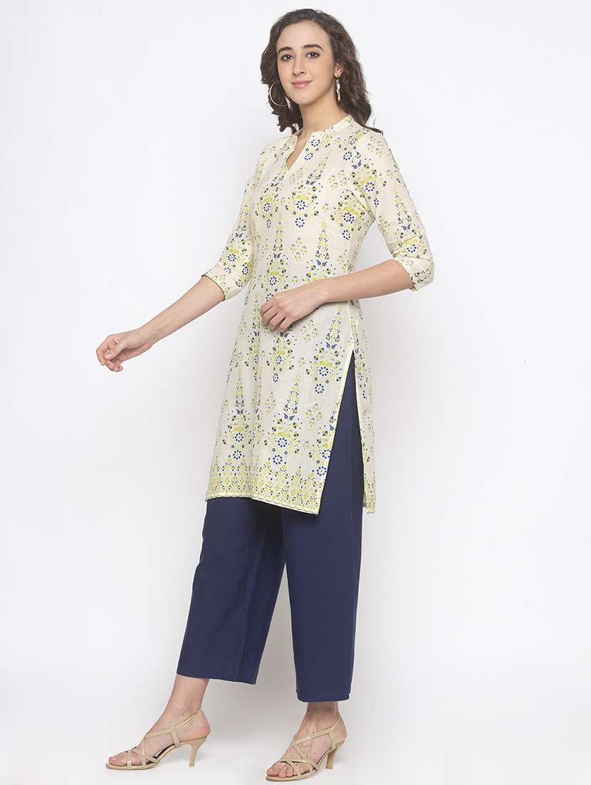 floral straight kurta - 16891278 - Standard Image - 1