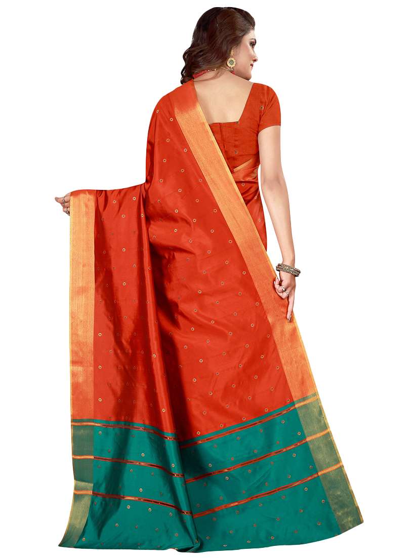self design woven saree with blouse - 16893279 - Standard Image - 1